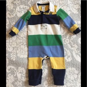 Chaps long sleeve romper